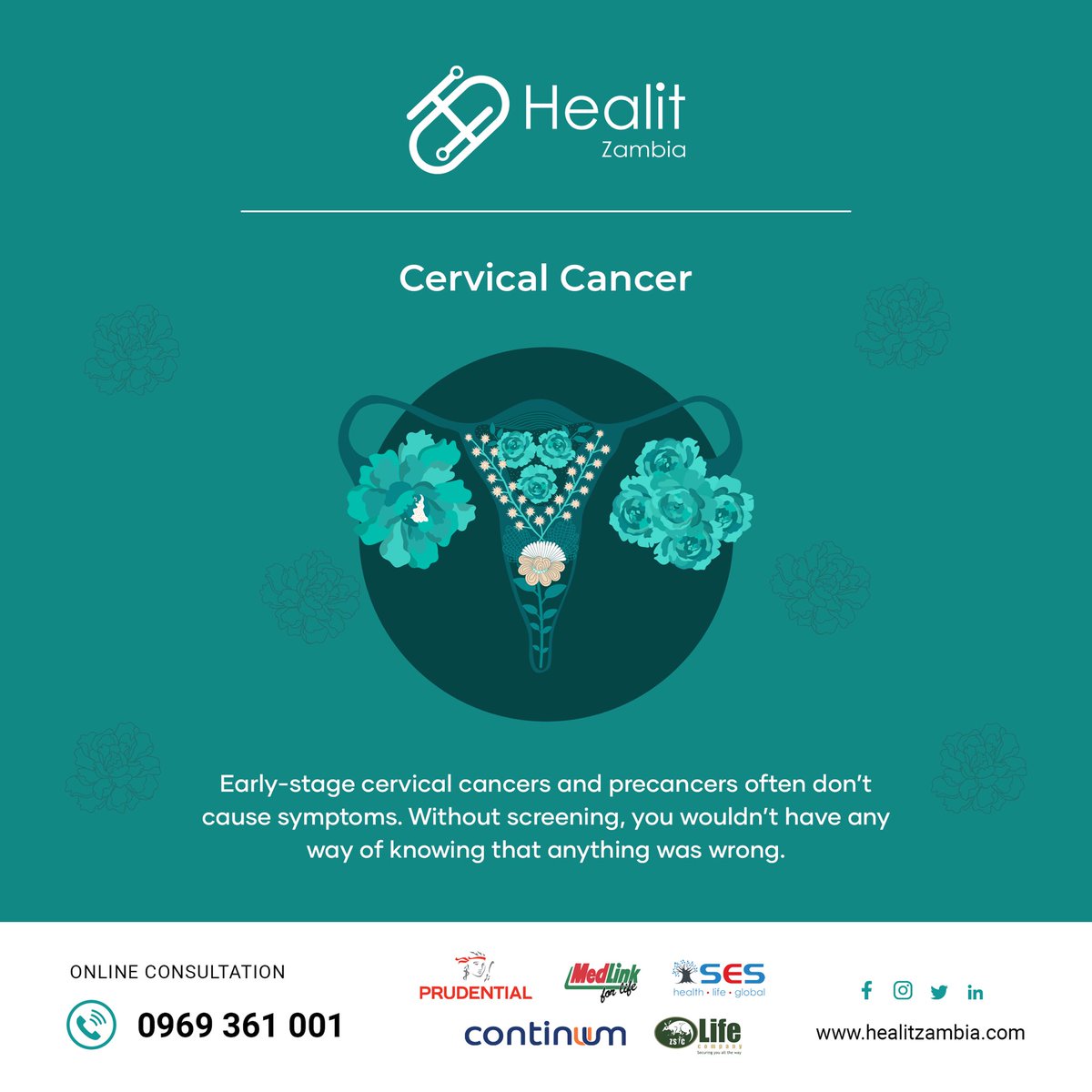 HealiTZambia's tweet photo. #pathologylabservices Early detection of cervical cancer plays a crucial role in improving outcomes and increasing chances of successful treatment.

📞 0961 361 001 or email info@healitzambia.com for cancer screening.

#pathologylabservices #healitzambia #cervicalcancerscreening https://t.co/WefK4JiCg5