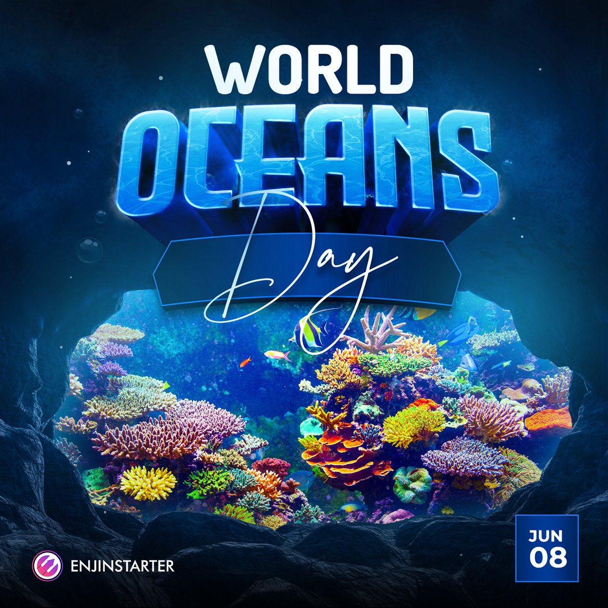 enjinstarter's tweet photo. Happy World Oceans Day 2023! 🌊🌍

We celebrate the beauty and wonder of our planet's most precious resource. This year's theme, "Planet Ocean: Tides are Changing," reminds us that we have the power to make a positive impact on our oceans and the life within them.

Today, we are reminded that the tides are shifting. It is a call to action, a reminder that we hold the power to shape the future of our oceans. We must come together as guardians of the seas, embracing sustainable practices and raising awareness about the critical importance of preserving and restoring these precious ecosystems.

Let us be the voice for our oceans, advocating for cleaner waters, healthier marine life, and stronger conservation efforts. By taking small steps in our daily lives, we can create waves of change that ripple across the globe. Together, we can create a brighter future for our planet and our oceans. 🙌🏽💙 Happy World Oceans Day 2023!

#Enjinstarter #WorldOceansDay #PlanetOcean #TidesAreChanging