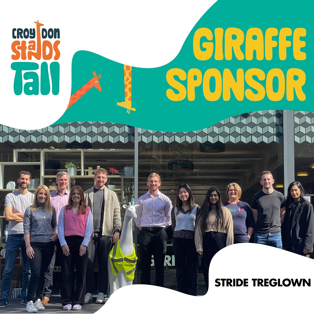StrideTreglown's tweet photo. Our #London studio has joined the #CroydonStandsTall herd! We're sponsoring a giraffe on @CroydonBID's 10-week art trail in support of @crisis_uk and we've donated a smaller giraffe to local Ridgeway Primary School as part of the project's learning programme. Stay tuned...🦒💚🦒 https://t.co/jQoURFbLIP