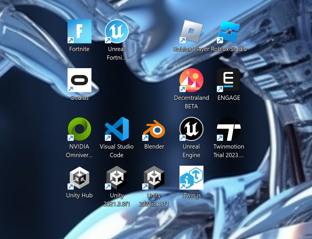 Kevin_ODonovan's tweet photo. I was asked recently, "So what 'new' app's do you try out when it comes to the #IndustrialMetaverse?"

Well here's a shapshot of my current desktop 👇

#3DModels #DigitalTwin #Simluation #FutureofWork

Now to be clear, I 'dabble' with these apps so I have 'some' idea of the capabilites that are available to folks today. 

And IMO; all of them lower the 'barrier to entry' for folks to develop their own skills... skills that are needed across all industries ...