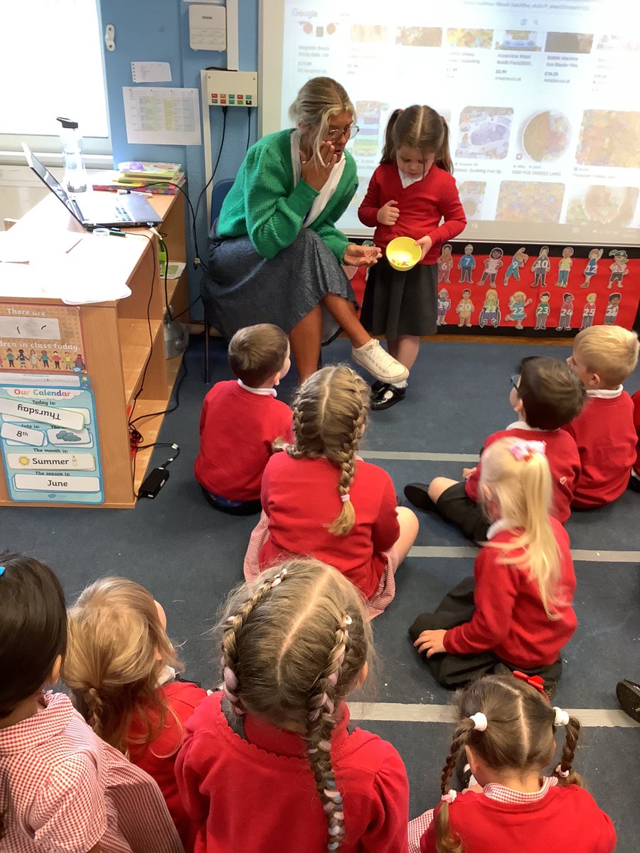 NurseryOPS's tweet image. A child in Kandinsky brought us something exciting In today.

We’ve decided to do an experiment !🧫 

We’ve added water 💧 to some Orbeez and we are going to watch what happens.

We talked about how they look and feel and had a guess of what might happen.

#opsscience #eyfs