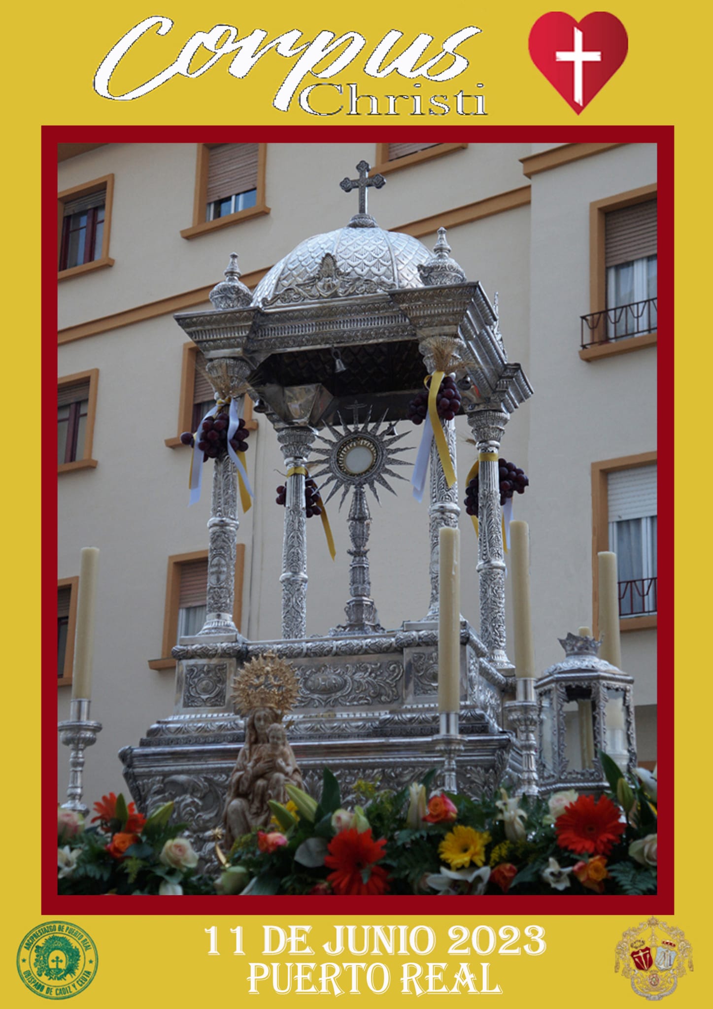 Horario e Itinerario Procesión del Corpus Christi de Puerto Real 11 de Junio del 2023