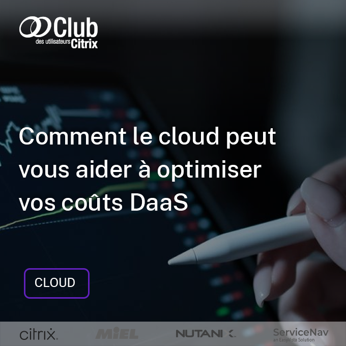 Club_Citrix's tweet photo. 56 % de dépenses en matériel en moins chaque année. C'est ce que les organisations peuvent potentiellement économiser avec une solution de bureau en tant que service (DaaS). @CitrixFrance @citrix @miel_fr https://t.co/XrNVlwOvx0