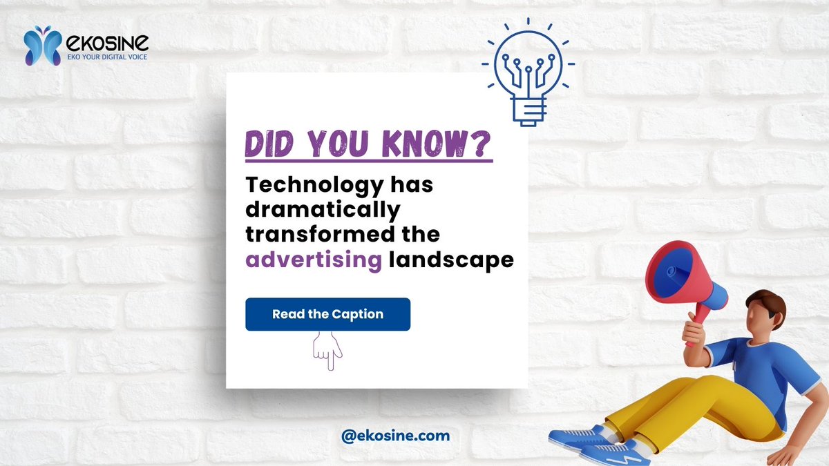 Ekosine_'s tweet photo. Technology's Impact on Advertising: Revolutionized! 
 In the digital age, technology has dramatically transformed the advertising landscape, revolutionizing the way brands connect with their target audiences.
.

#TechnologyInAdvertising #DigitalTransformation #TargetedMarketing https://t.co/qzG8uoO797