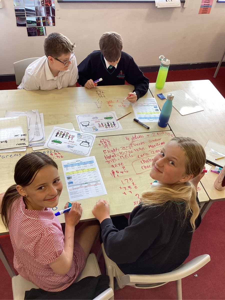 StMattsAcademy's tweet photo. Year 6 children had lots of fun pretending to be travel agents during a maths lesson this morning! It involved interpreting tables, comparing data, solving multistep problems and calculating percentages in order to book an exciting โholidayโ in Mexico.โ๏ธ #Year6Maths https://t.co/bEMlUjz2Sb