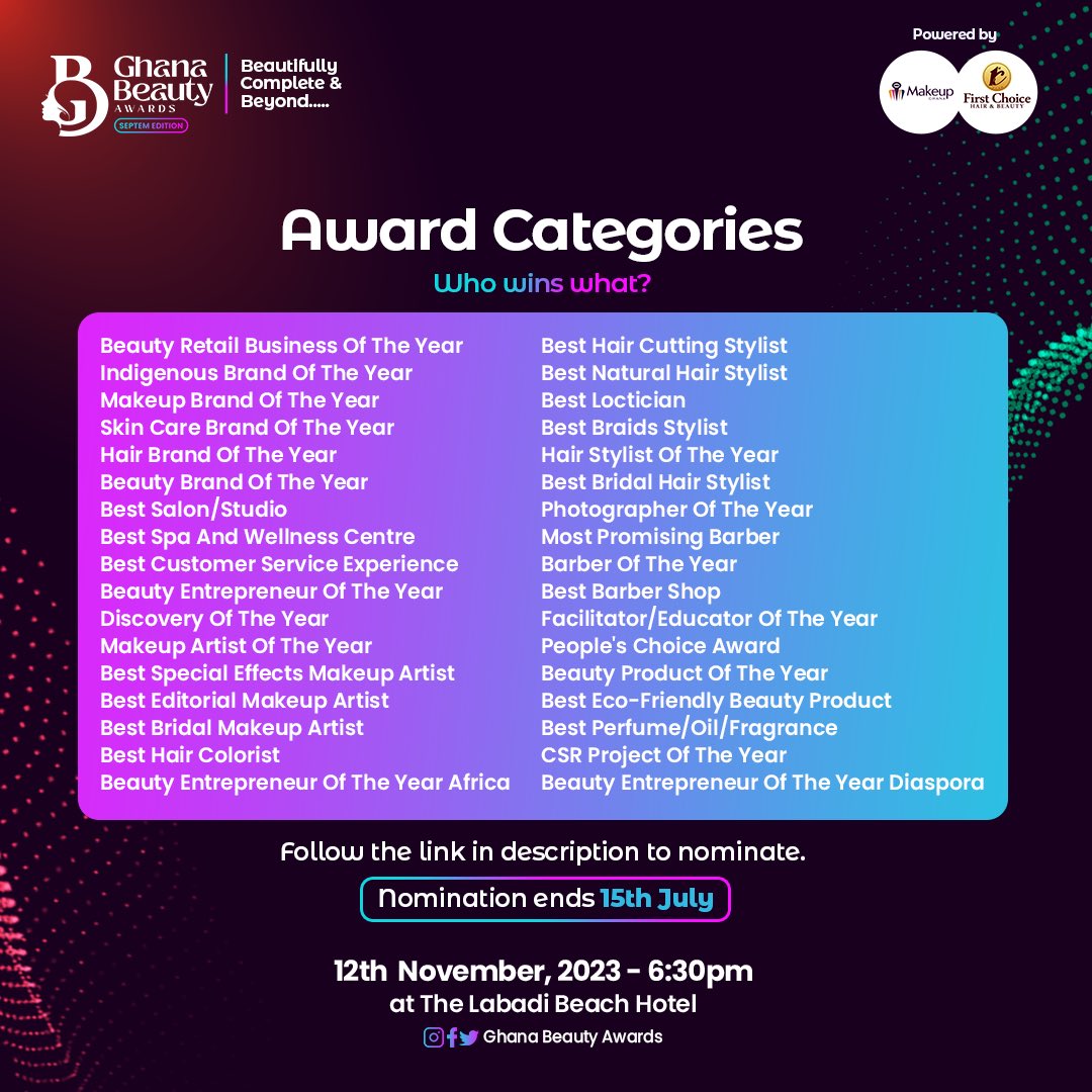 Becksdonkor's tweet photo. Beyond is here!

The Septem Edition is now in full swing, so spread the word that this is the time of year to celebrate beauty excellence! 

The nomination process is now open!
___
Click on this link [https://t.co/HCgN6neuqD] to view the categories! https://t.co/ySMNKQrVFL