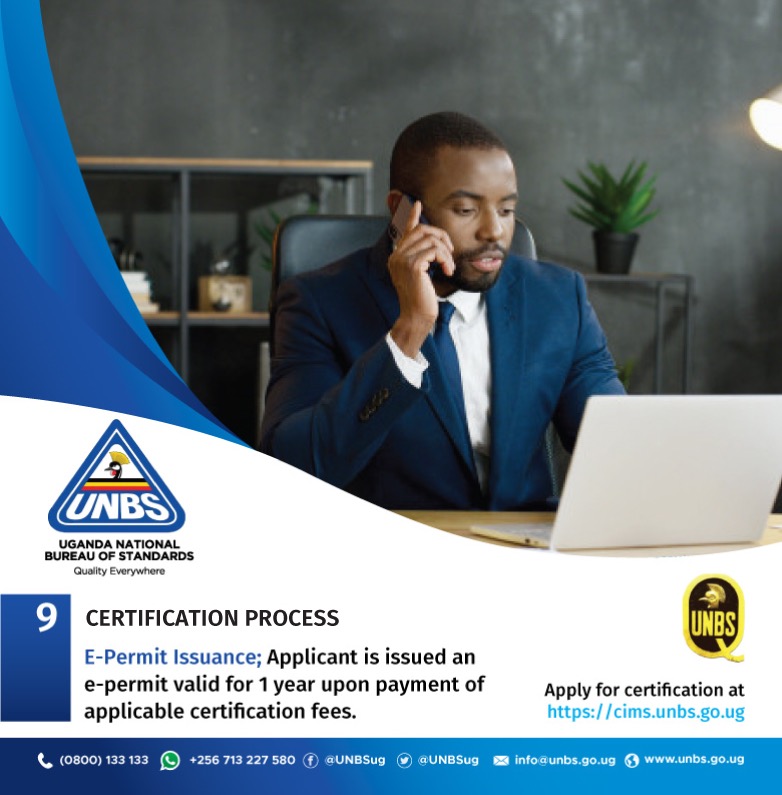 UNBSug's tweet photo. #CertificationProcess
STAGE 9: E-PERMIT ISSUANCE
Applicant is issued an e-permit valid for 1 year upon payment of applicable certification fees.
#QualityEverywhere https://t.co/v6nlfCBoC3