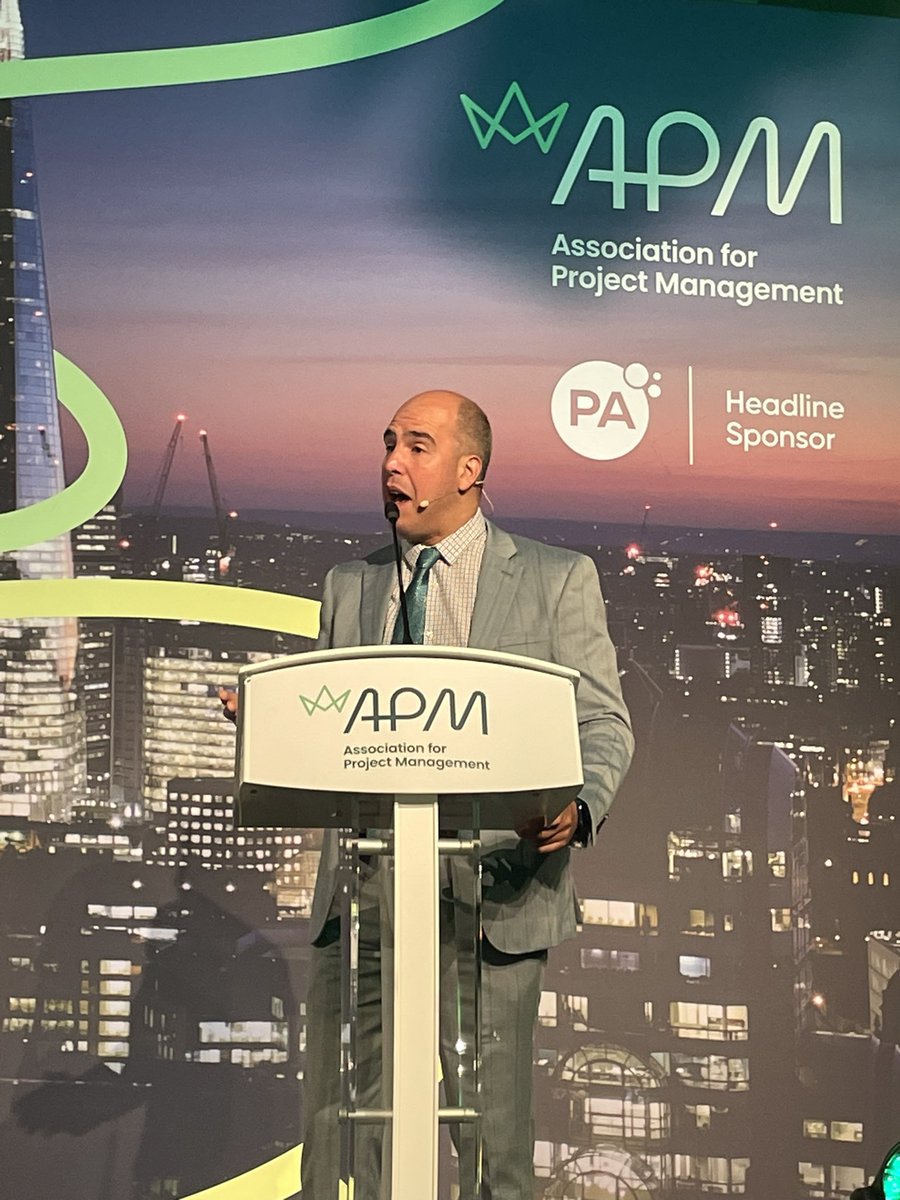 Opening session insights at #apmconference from @AdamBoddison Organisations that successfully keep up with the pace of change and deliver benefits and value have a Chief Projects Officer.