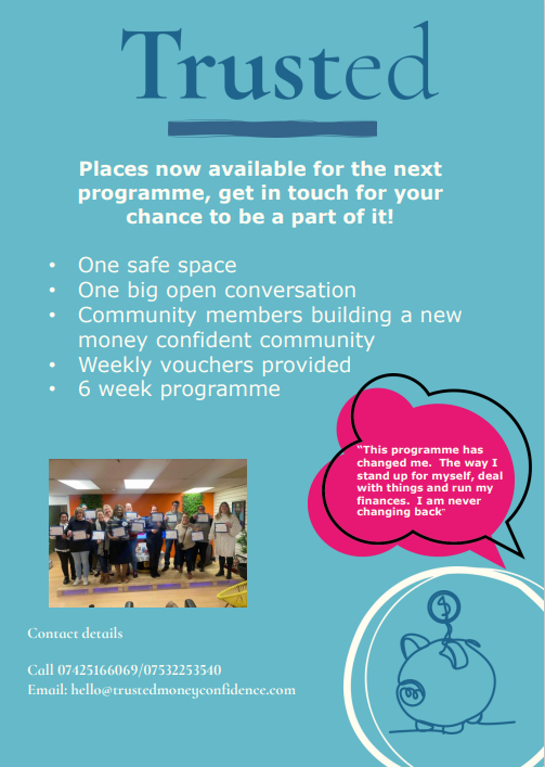 Worried about money? Join the <a href="/TrustedColch/">TrustedMoneyConfidence</a> programme!💰

A new six-week money-saving programme is exclusively running for Eastlight residents. The sessions will take place every Friday from 10am from 23 June.

Email hello@trustedmoneyconfidence.com for more info.
