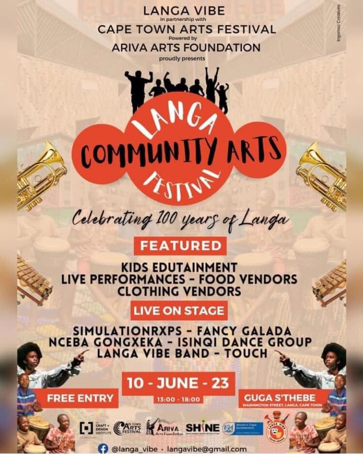 Langa Community Arts Festival! Thi Saturday at Guga S'thebe Art Centre - the music, JAZZ dancing and PARTY - don't miss this! <a href="/CapeTownEtc/">Cape {town} Etc</a> <a href="/CityofCT/">City of Cape Town</a> <a href="/CapeTownLive/">Cape Town Live</a> <a href="/lovecapetown/">Love Cape Town</a> <a href="/CapeTimesSA/">Cape Times</a> <a href="/TheCapeArgus/">Cape Argus</a> <a href="/CTJazzFest/">CAPE TOWN INTERNATIONAL JAZZ FESTIVAL</a> <a href="/SimulationRxps/">SimulationRxps</a> <a href="/CapeFlatsLive/">Cape Flats Live</a> <a href="/CapeTalk/">CapeTalk on 567AM</a> <a href="/WesternCapeGov/">Western Cape Gov</a>