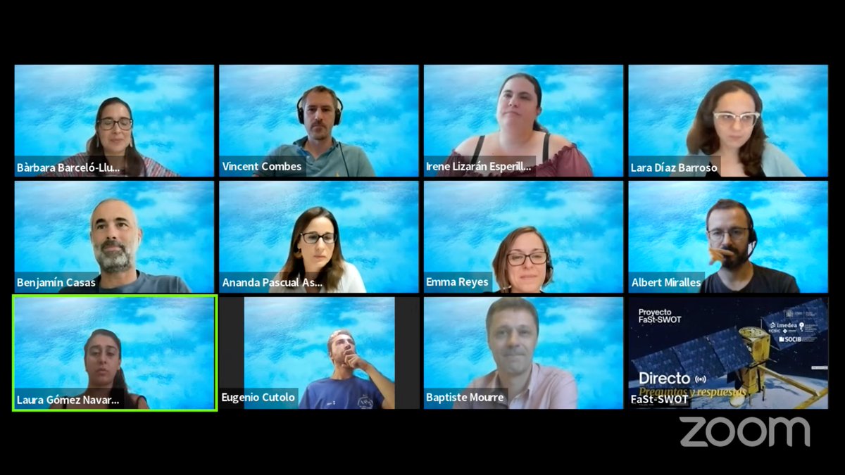 IMEDEA_UIB_CSIC's tweet photo. 🔴|On air! 
¿Cómo fue vuestra experiencia de trabajar con la #NASA? ¿Es posible que algún animal se coma un drifter? ¿Qué ocurrirá con el #océano en el futuro? ¿Zona hadal, Hades y Bob Esponja??🤔🤔🤔

Conecta en directo con el proyecto #FaSt_SWOT🌊🛰️

▶️https://t.co/RFk8M3SPpm https://t.co/9G3c5VfObO
