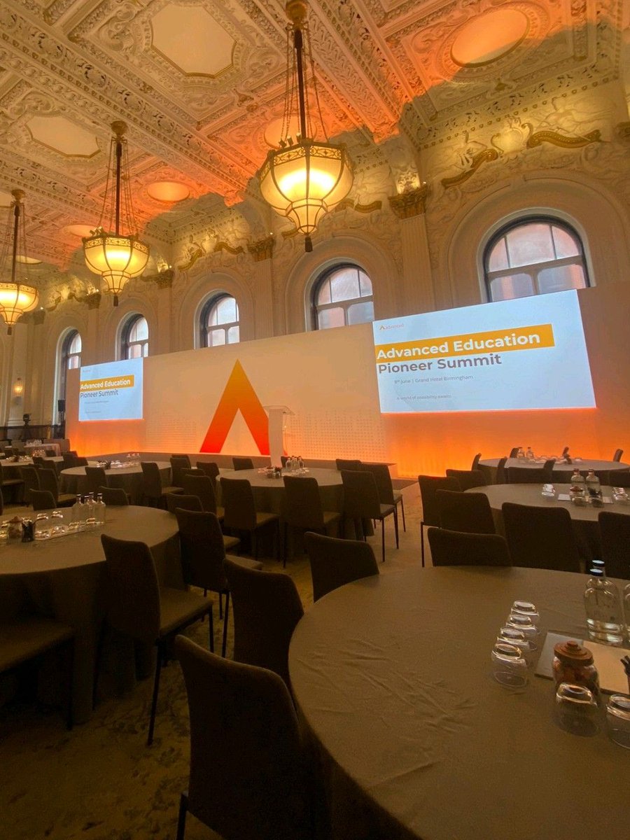 The Advanced Education Pioneer Summit launches in just15 minutes. The venue is all set up and ready to go, and so are we!

#AES23 #AdvancedEducationSummit