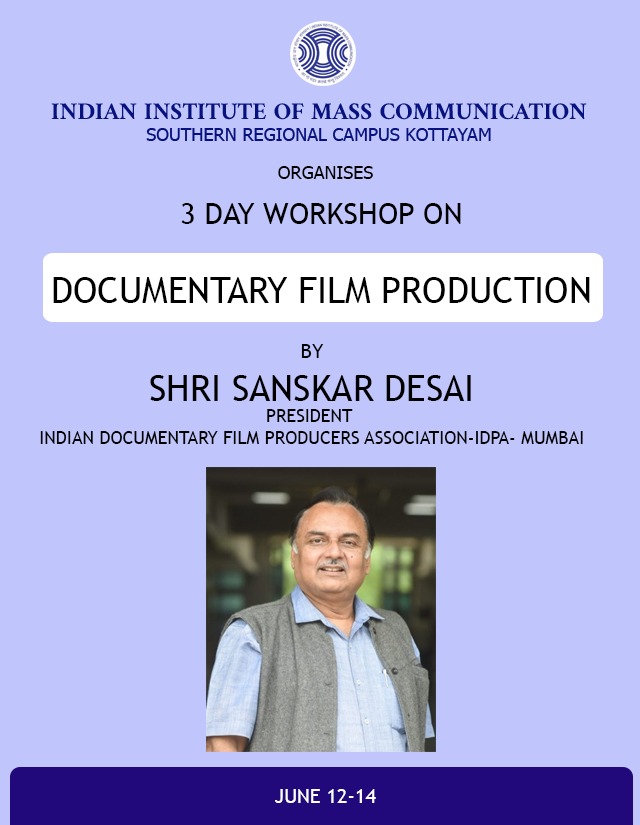 iimckottayam's tweet photo. Three day workshop on 'Documentary Film Production' at Kottayam Campus.

#masscommunication #iimcworkshop #mediastudies #studenttraining #journalism #documentarymaking https://t.co/pUOrjZ5xGt