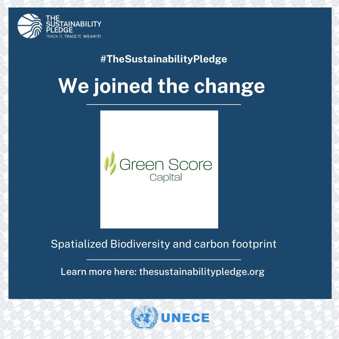 Excited to join #TheSustainabilityPledge by <a href="/UNECE/">UNECE</a> !
By providing biodiversity and carbon footprints of products and giving direction, we help the fashion industry to adopt more sustainable practices and to make good decisions for fostering a sustainable world.