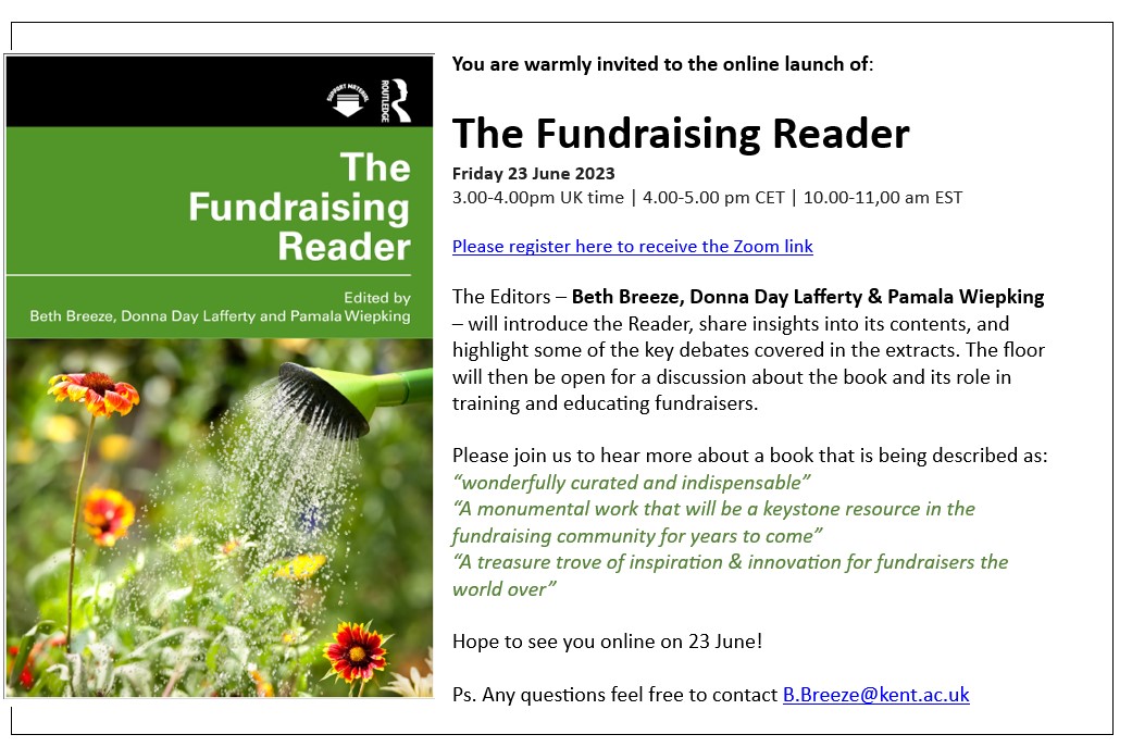 Dr. Pamala Wiepking (@pamalawi) on Twitter photo Please consider joining me, <a href="/UKCPhilanthropy/">Beth Breeze</a> and Donna Day Lafferty for the Online Launch of The Fundraising Reader June 23. Please register here to receive the Zoom link: us02web.zoom.us/meeting/regist… Please consider joining me, <a href="/UKCPhilanthropy/">Beth Breeze</a> and Donna Day Lafferty for the Online Launch of The Fundraising Reader June 23. Please register here to receive the Zoom link: us02web.zoom.us/meeting/regist…