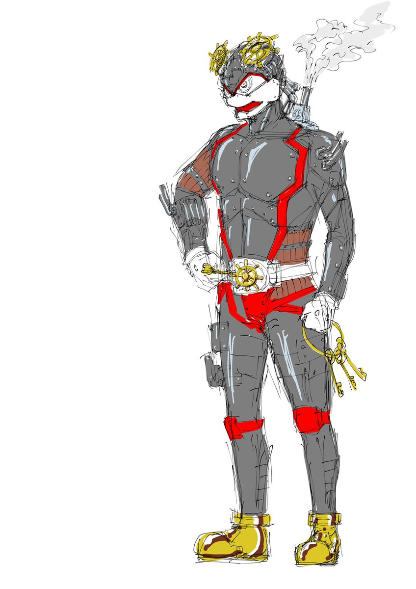 「完成した 仮面ライダーディズニー(ミッキーフォーム)」|⑥🌾のイラスト