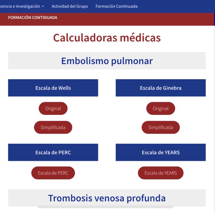 ¿Hacemos escalas en urgencias? Vamos a facilitarnos la vida… 

Calculadoras médicas on-line para nuestra práctica clínica habitual en #ETV 

etv.gruposemes.org/formacion-cont…

<a href="/SEMES_/">SEMES</a> 
#SEMES2023 
#ActualizaETV 
#calculadorasmédicas