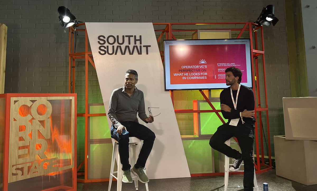 south_summit's tweet photo. Starting off the 2️⃣nd day at #SouthSummit23 with Krishna Visvanathan (@crane_vc) and Sergio Álvarez Leiva (Kfund) a must-attend session on:
🚀 What makes for investable companies? 🚀
At #CornerStage we have the answer for you. https://t.co/n2LmEXblIL