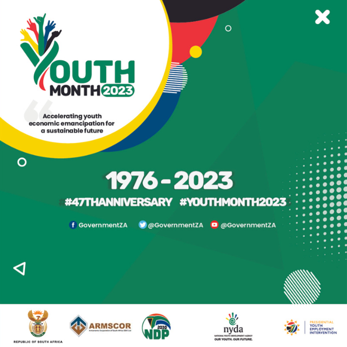 June is #YouthMonth in RSA, a time when young people are recognised and celebrated for their bravery. The youth are key to building a better tomorrow. This generation must continue to build a nation that encourages dialogue, fosters social cohesion and celebrates its heritage.