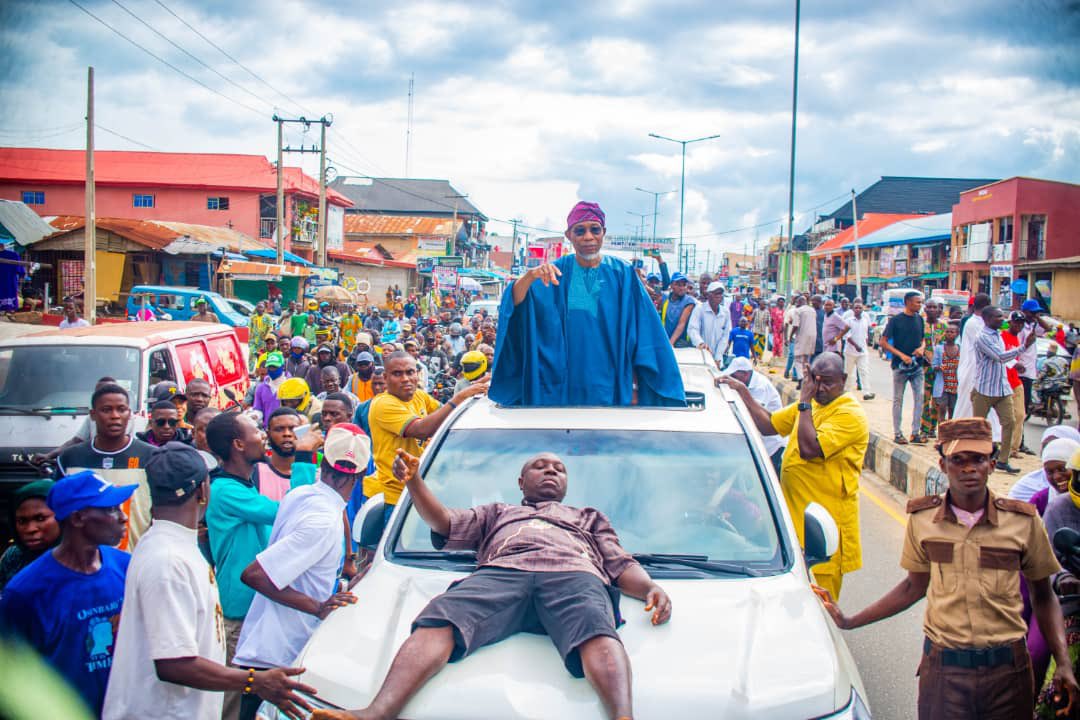 raufaregbesola's tweet photo. I thank the great people of Osun for a worthy Homecoming Reception organised in my honour yesterday.

It has been a very interesting journey. I Owe My Success To God, President Tinubu and President Buhari. https://t.co/m5vX1uhzE8