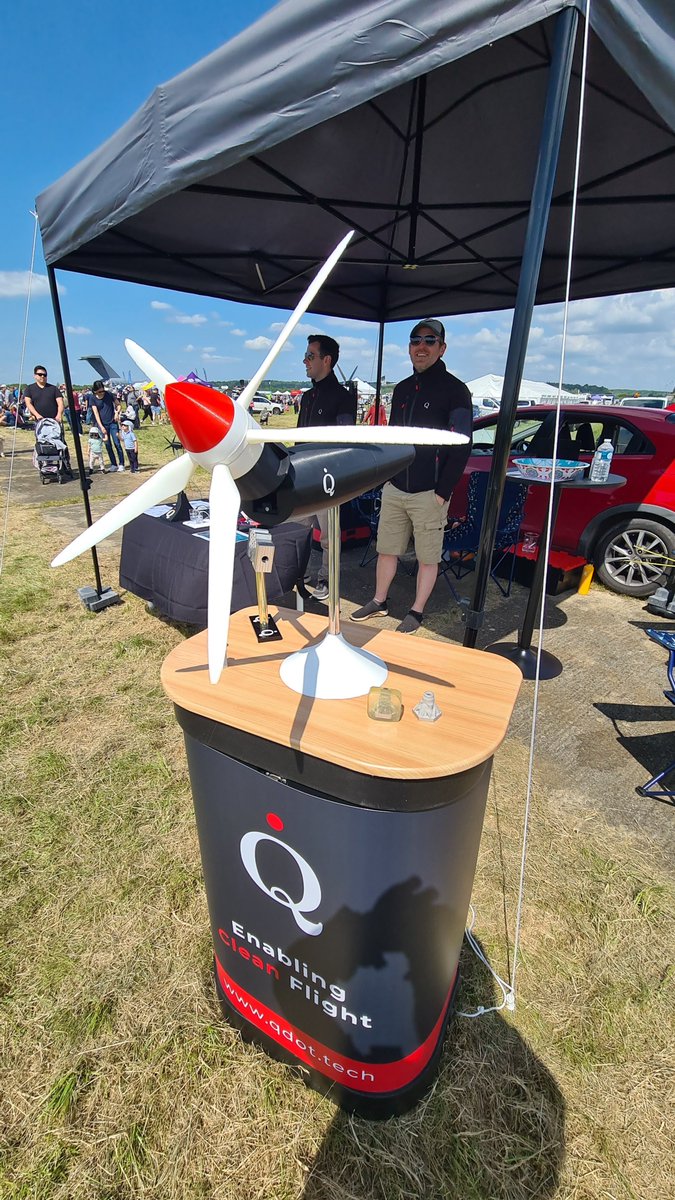 Exciting day @AbingdonAirshow! Our founders, lead engineer, and materials and structural engineer hosted a stand, showcasing prototype parts and models for our propulsor and additive manufacturing tech. Proud sponsors of the show! 🤩✈️ #Aviation #Tech #Sustainability