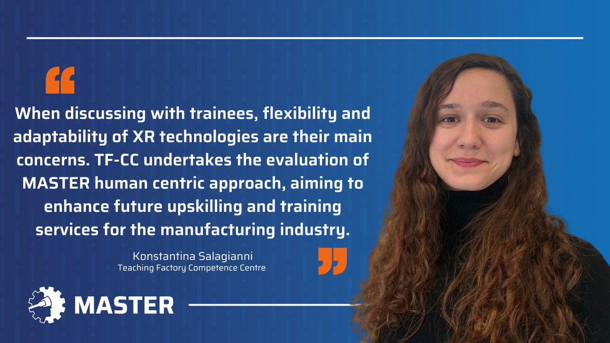 MasterXR_EU's tweet photo. Each partner plays a fundamental role in the success of our project. Today we introduce Konstantina Salagianni from our Greek partner @TFCC_.
#MasterXR #PeopleOfMaster #ExtendedReality https://t.co/y4SqdyGaLV