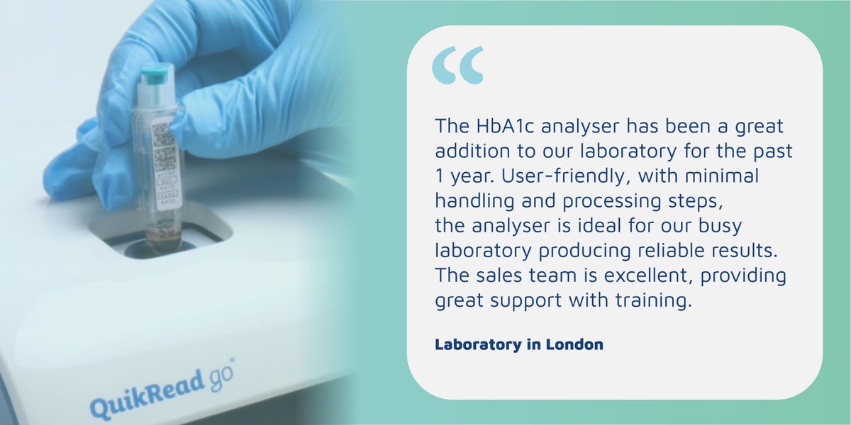 UnaHealth's tweet photo. We are thrilled to receive such great feedback from our customers and fantastic to see how well QuikRead go® #HbA1c fits in their service. Thank you for your trust, support and sharing your feedback.
See how #QuikReadGo can help your service >> https://t.co/KJOXhsNM6o https://t.co/l9FX5Oy89v