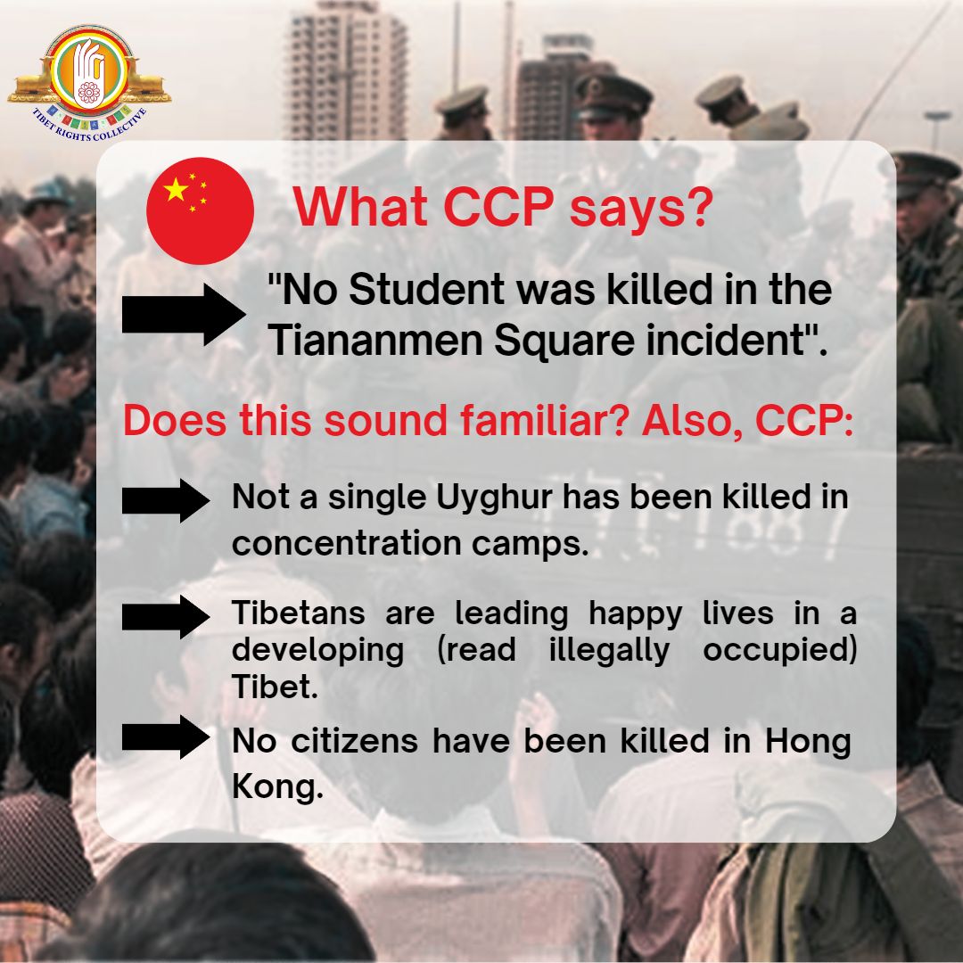June 4th marked 34 years since the Tiananmen massacre. The Chinese government is making every effort to erase people's memory.   As usual, a raft of disinformation tactics was used by #CCP to spread a very different narrative of what happened during the #TiananmenSquareMassacre.