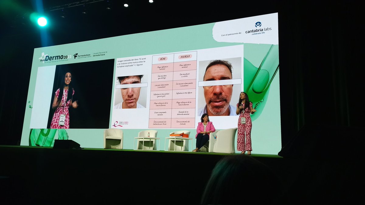 MartaAlcalde1's tweet photo. Eliminando conceptos obsoletos con @criseguren.
Genial la charla sobre acné y rosácea 
#másdermo2023 https://t.co/Wz4ik62MpN