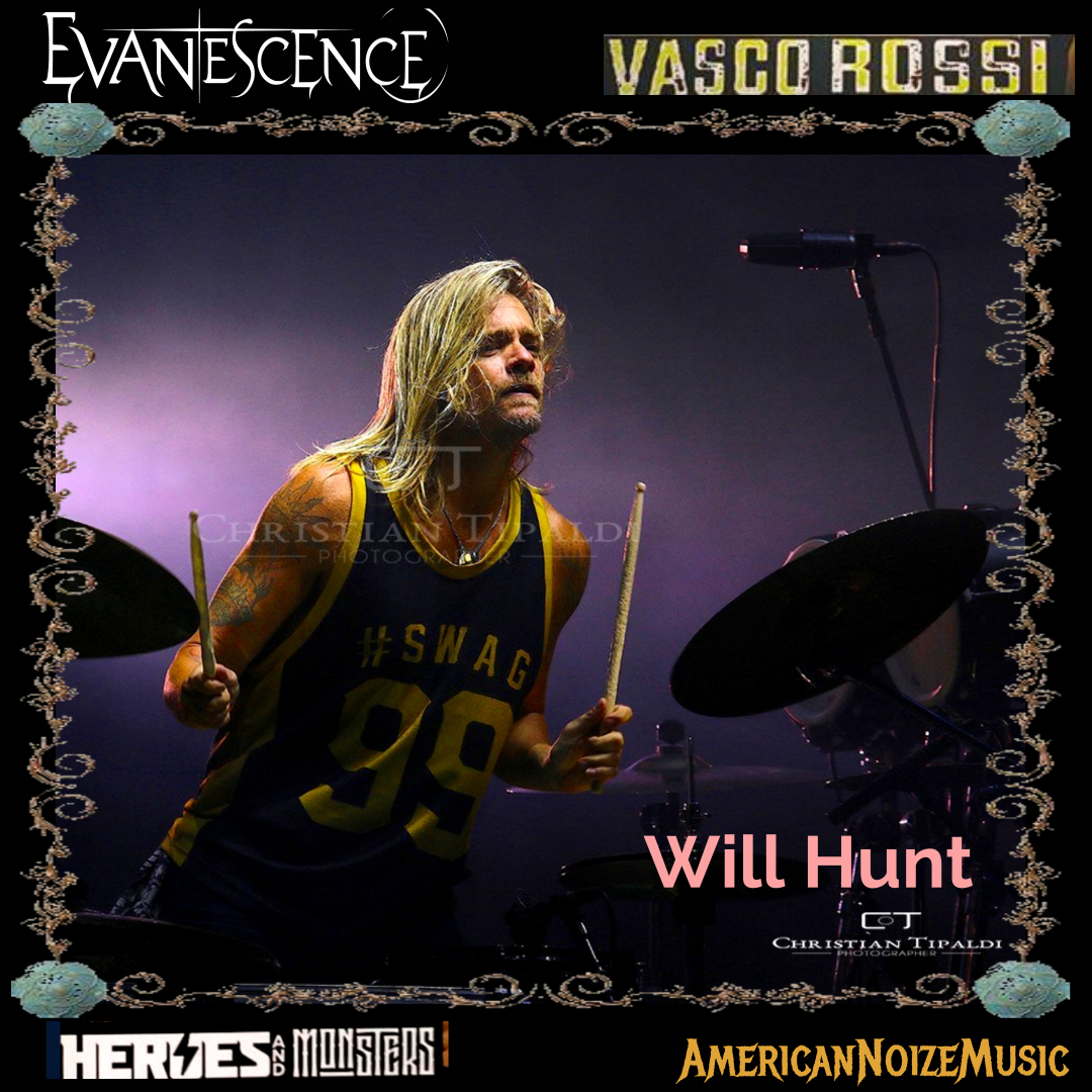 #ThrowbackThursday @WillFnHunt of @evanescence and #heroesandmonsters band when he was playing with @vascorossi and @stefburns several years ago. He'll be back in Italy this summer with #heroesandmonsters w/Stef and @todddammitkerns.