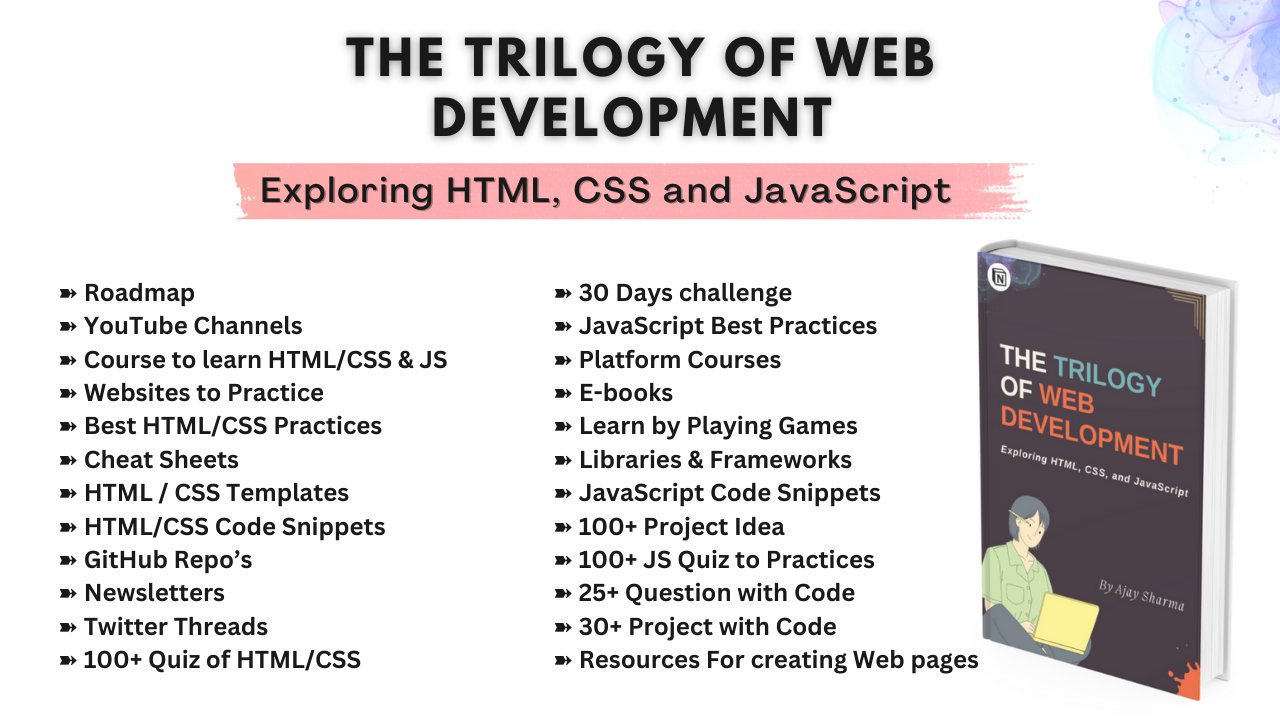 Ajay Sharma on X: &ldquo;Master HTML/CSS &amp; JavaScript for FREE. Save 50+ 