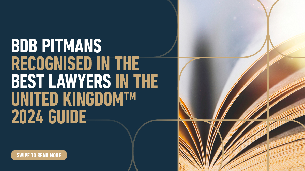 BDBpitmans's tweet image. The latest guide from @BestLawyers has now been published, with 20 BDB Pitmans’ lawyers named in the 2024 edition. Since 1983, @BestLawyers has become regarded as the definitive guide to #legal excellence.

Learn more: bit.ly/3oSxG8h
 
#BestLawyers #BestLawyersUK