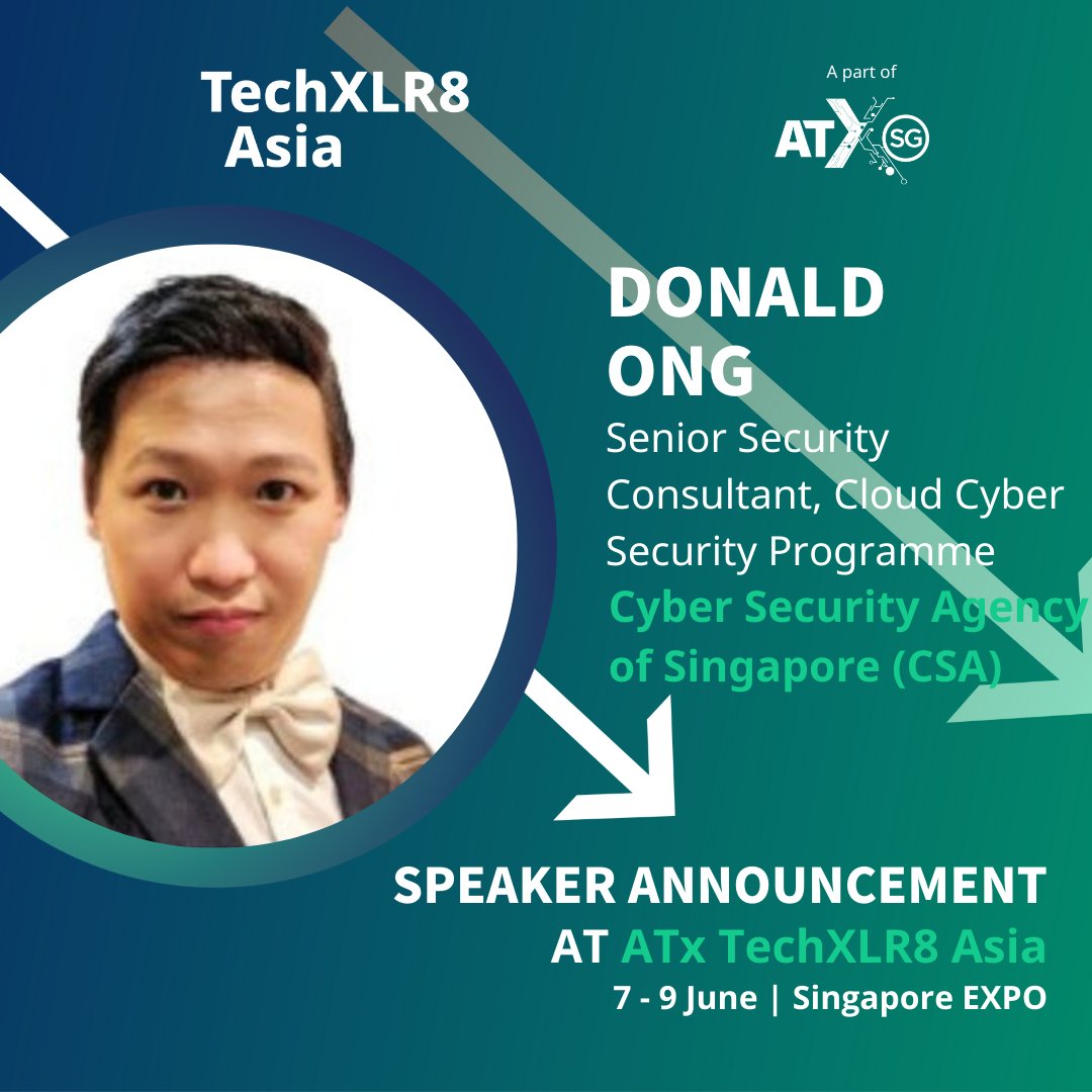 Have a chat about cybersecurity with our speaker, Donald Ong, Senior Security Consultant, Cloud CyberSecurity Programme Office at the Cyber Security Agency of Singapore (CSA). Get your pass now: bit.ly/3OVasJb #ATxSG #ATxEnterprise
