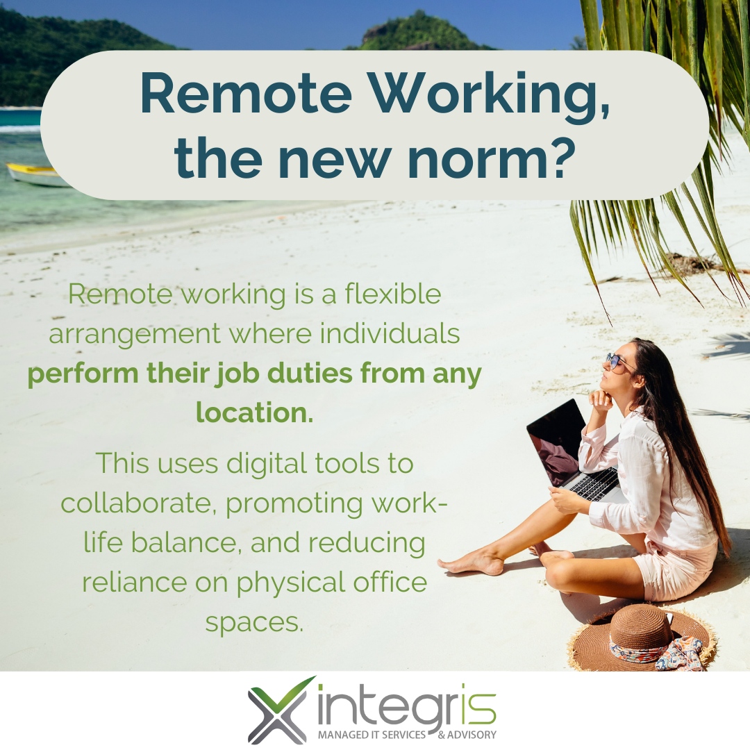 integrisNews's tweet photo. Remote working has definitely increased in popularity in the last few years, giving you the freedom and flexibility to work from wherever needed. 
Speak to us now.
https://t.co/IqPUNrHJoY 

#integris #remoteworking #remoteworkingmonth #workfromhome https://t.co/RiRGJwC8fx
