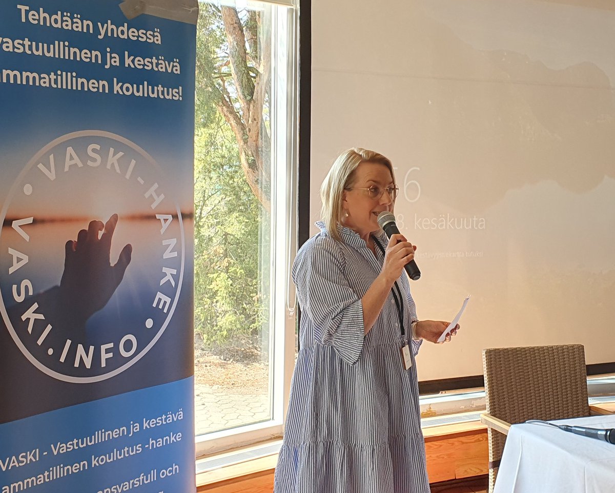 Sataedu's tweet photo. Vaikka VASKI-hanke jatkuu vielä, niin moni katsoo jo tulevaan. Myös @satuagren @amke_ry  haluaa varmistaa, että yhteistyö ja yhdessä kehittäminen saa jatkoa. #Sataedu #vaskihanke #ammatillinenkoulutus https://t.co/GHbBUV1B3r