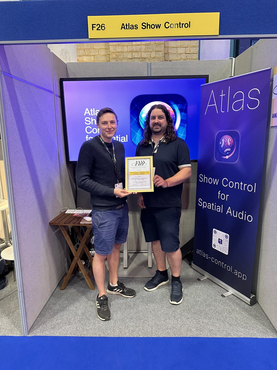 Absolutely thrilled to have been awarded <a href="/abtttheatreshow/">ABTT Theatre Show</a> Sound Product of the Year Award

Time to move some objects….

Come find us on stand F26 on day two of the show!

#sounddesign #award #abtt