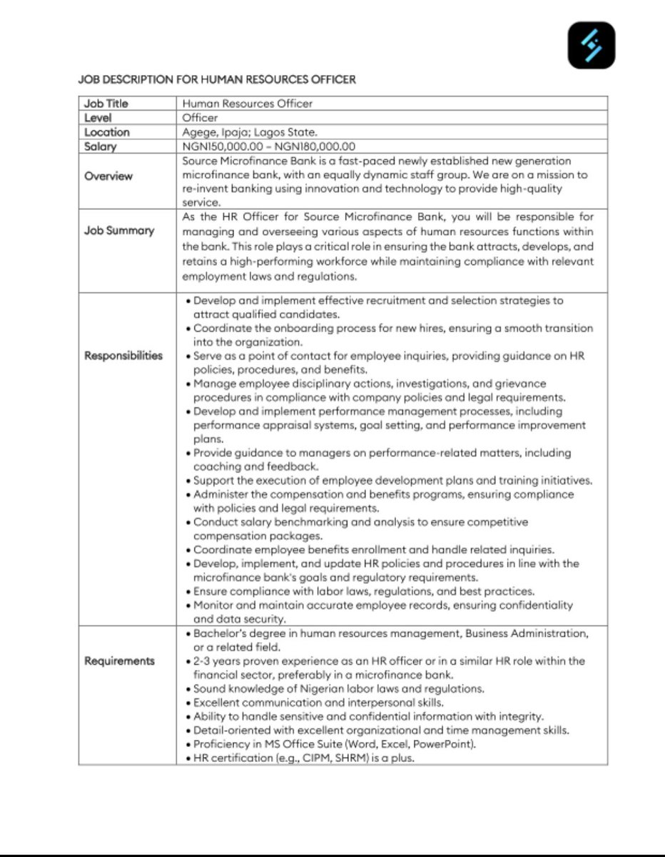 Jobs With Aramide On Twitter Vacancy Job Role HR Officer Location jobs-with-aramide-on-twitter-vacancy-job-role-hr-officer-location