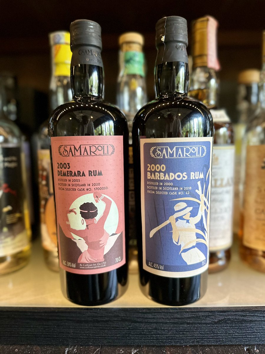 ChiiChii1975's tweet photo. 新入荷!🥃サマローリからの極上ラム二種。
「Samaroli Barbados 2000 18Yr No. 42 Cask」
「Samaroli Demerara 2003 17Yr Red Label No. 1700051 Cask」
安定のサマローリ!
#ラム酒 #Samaroli #バルバドス #デメララ https://t.co/A3XereY3uL