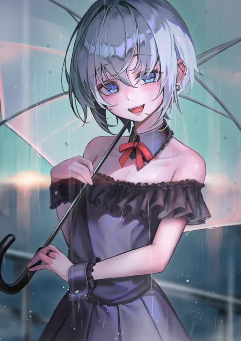 雨と美少◯ #オリジナル