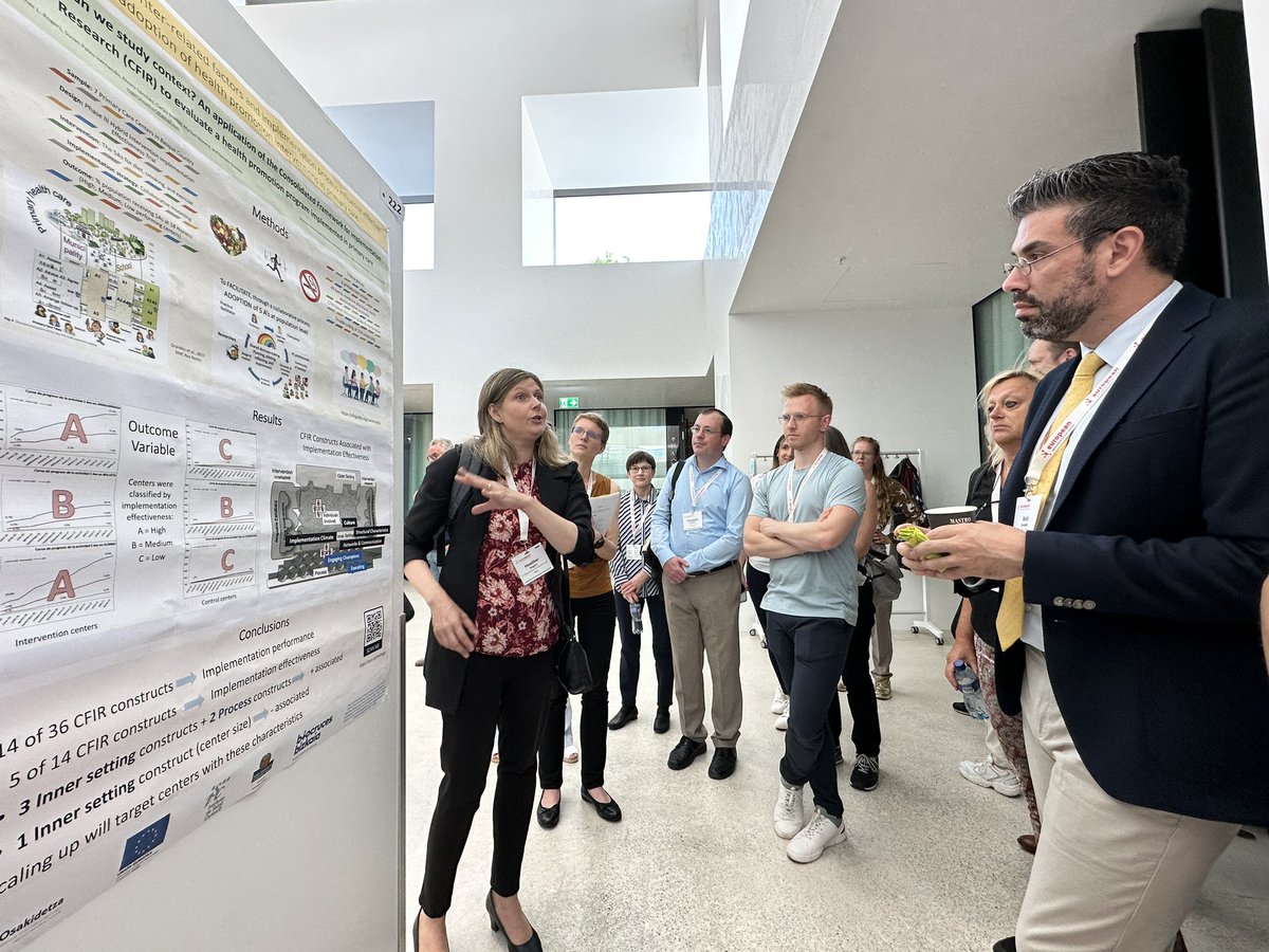 It’s all about context! 🏠🤔 #EIE2023

Translating and adapting knowledge for evidence-based intervention requires understanding the context where the intervention will be implemented.

Great poster presentations on understanding diverse contexts for implementing different health