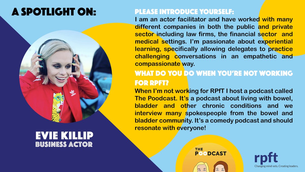 RPFTNews's tweet photo. Meet Evie Killip (@killipevie) one of our fantastic Business Actors!  Evie brings a whole new level of empathy and compassion to her work at RPfT.  1/3

#RPFT #DramaBasedTraining https://t.co/BkOOrqCWuJ