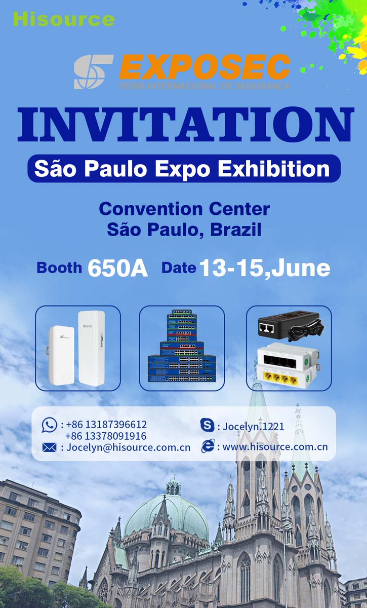 #powersupply #networkswitch #poeswitch
BRAZIL EXPOSEC! BRAZIL SECURITY EXHIBITION #cctv
📷Who we are?-----Hisource hisource.com.cn/enindex.htm
📷Manufacturer of PoE Switch/adaptor/Extender/wireless products
#ZKTECO #TPLINK #SCONDSISTEMASDEGESTÃO #UBIQUITIBRAZIL
HISOURCE Bienvenue