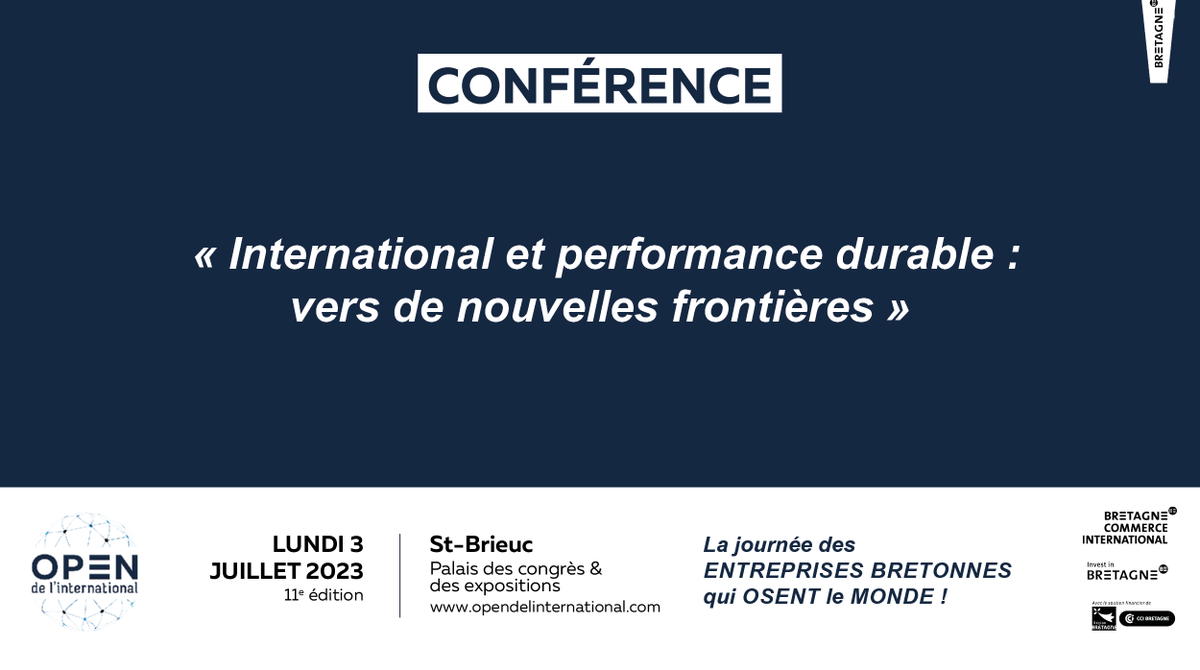BCInter's tweet photo. 🌍 Sébastien Floc’h, Jacques Le Mancq, Vincent Faujour et Marc Capdeville, ces 4 chefs d’entreprises établies en Bretagne, interviendront lors de la conférence plénière « International et performance durable : vers de nouvelles frontières » #OPENBCI23 👉 https://t.co/ufmWSBKUfL https://t.co/Os2E3UlPeF