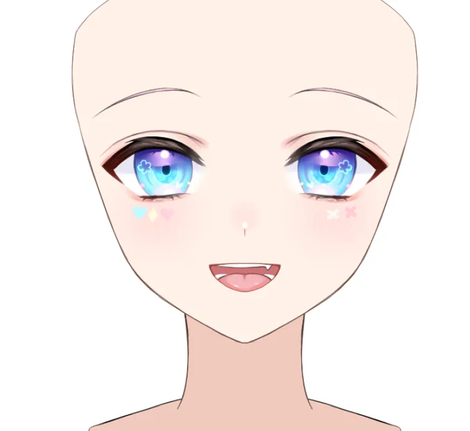 微調整しまくってやっと納得いく顏になった