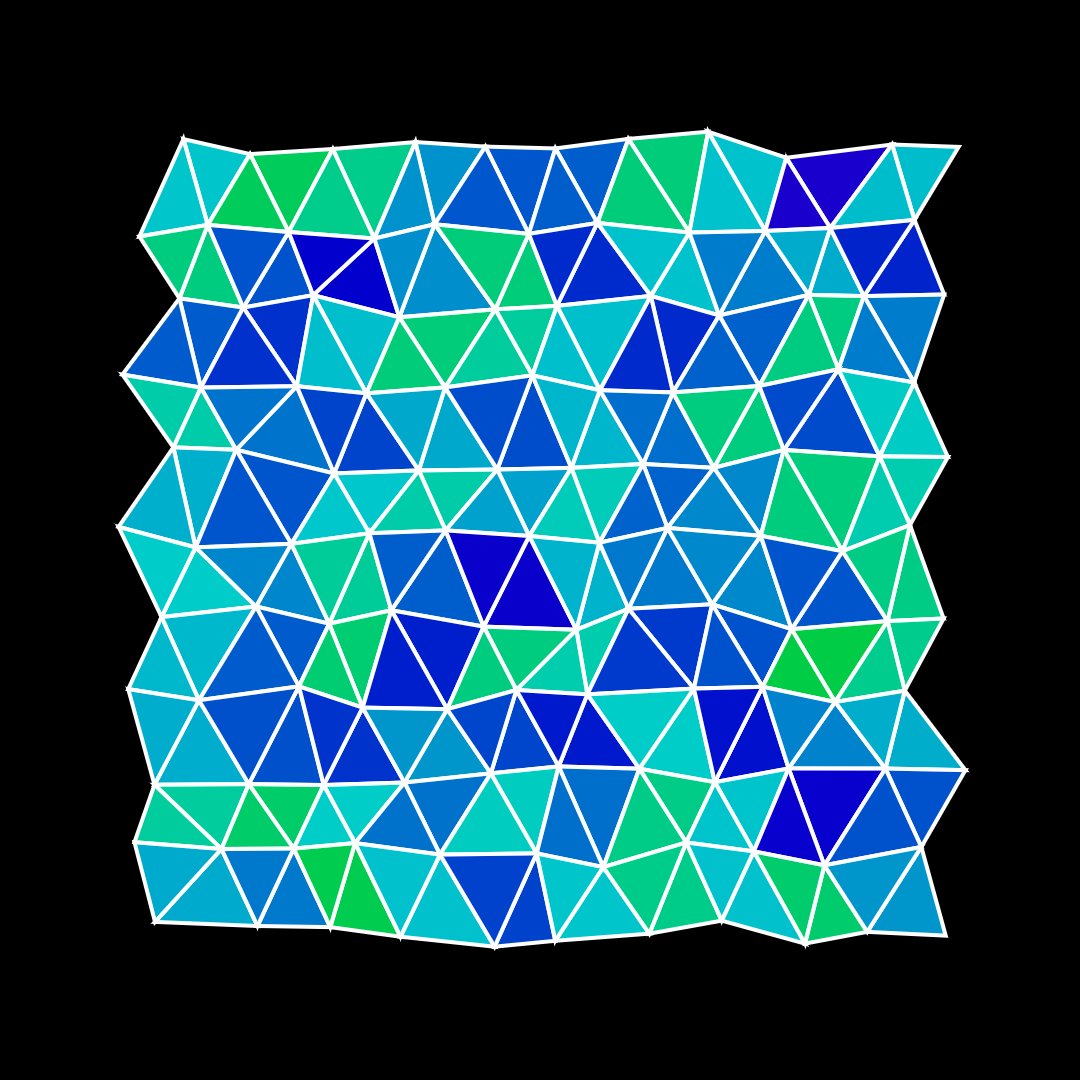 WheelladyM's tweet image. Yesterday I used up to whole day to figure out how to make this triangle mesh. I looks exactly like I planned it to look, but I don&apos;t find it aesthetically pleasing . This one where &quot; it is the journey that counts, not the destination, goes for me. #triangleart #p5js #codeart