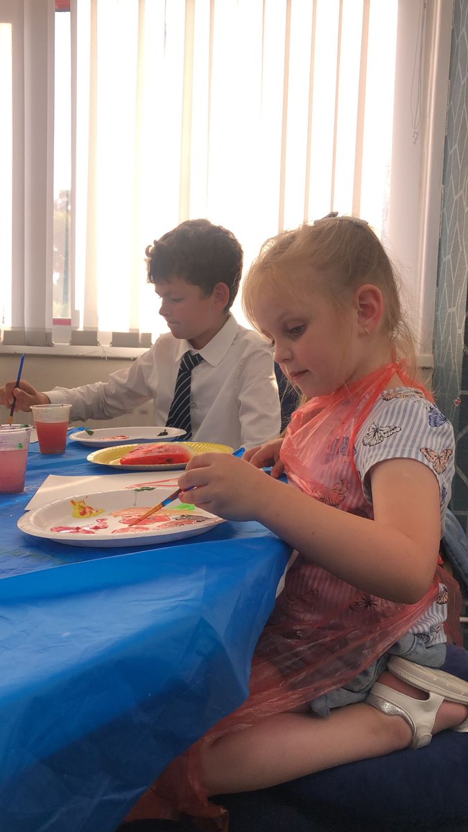 A_CAA's tweet photo. Do these photos make you hungry a 🍉? As part of ACAA’s supplementary school for Ukrainian refugees, children painted watermelons this week. The supplementary school regularly provides art and fitness classes. Contact us if interested in registering your child. https://t.co/pW5EZRek9N