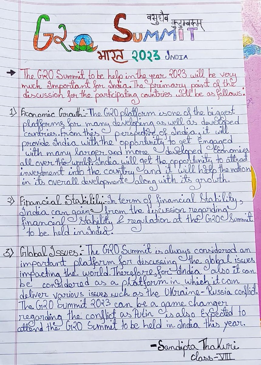 KVAMB1's tweet photo. In the events of "#JANBHAGIDARI" program on #G20 & #FLN activities "#ESSAYWRITTING" competition was conducted in #Vidyalaya. https://t.co/z9kmpsx6g0