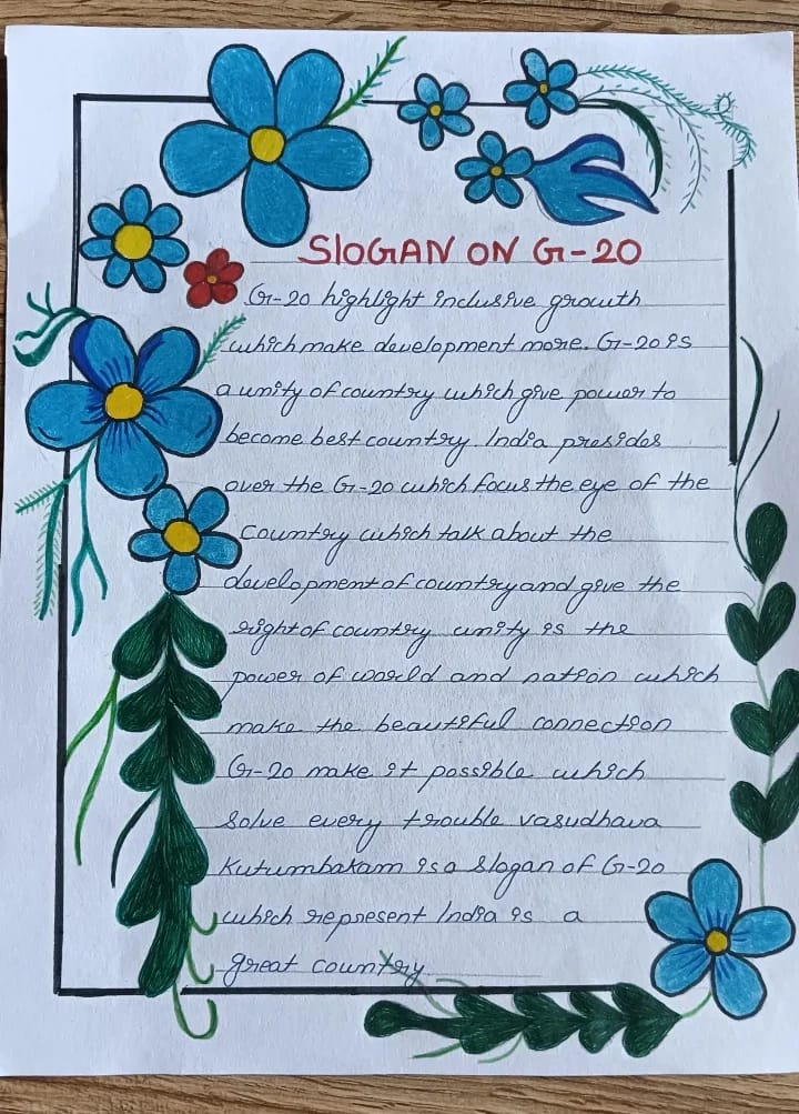 KVAMB1's tweet photo. In the events of "#JANBHAGIDARI" program on #G20 & #FLN activities "#ESSAYWRITTING" competition was conducted in #Vidyalaya. https://t.co/z9kmpsx6g0