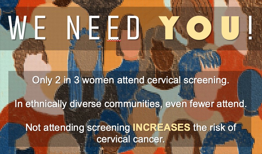 DrJenOG's tweet photo. Are you eligible for cervical screening (now or in the future), identify as Asian, Black or another ethnically diverse group and are 18+? 
@UoM researchers are conducting a survey on cervical screening including self-sampling - please share your opinion!
https://t.co/Wcv78BuUvh https://t.co/DGxprwwpf5