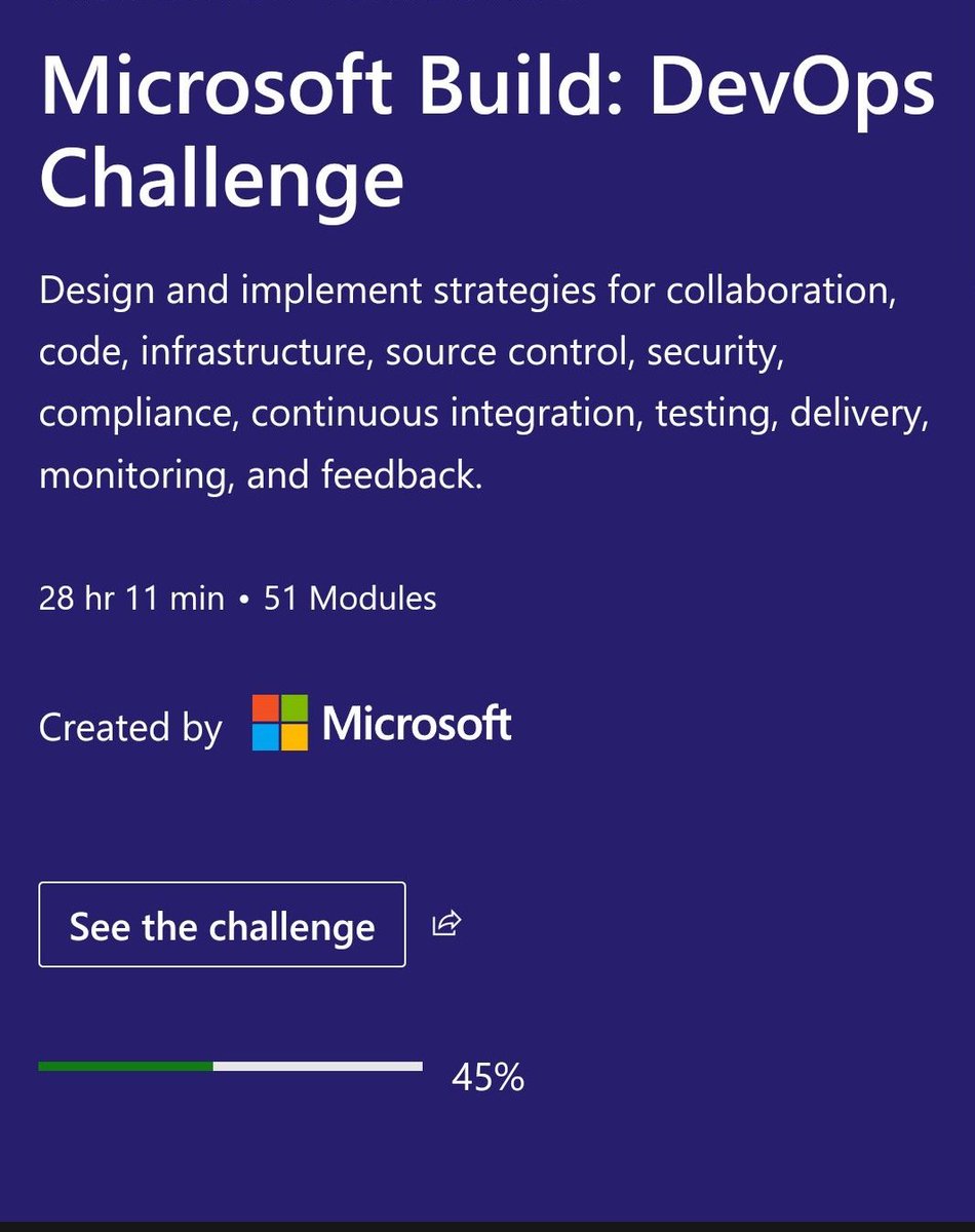 aurochrista's tweet image. #CloudSkillsChallenge #MSBuild #DevOpsChallenge